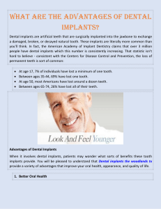 What Are The Advantages Of Dental Implants?