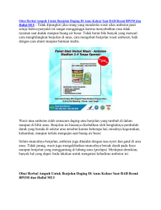 Obat Herbal Ampuh Untuk Benjolan Daging Di Anus Keluar Saat BAB Resmi BPOM dan Hallal MUI