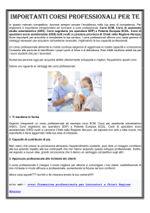 ImportantI corsI professIonalI per te