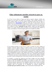 Elija sabiamente muebles atractivos para su cocina