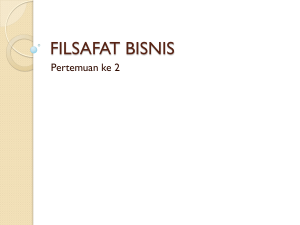 FILSAFAT BISNIS 2