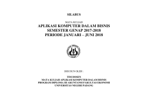 11. Silabus Aplikasi Komputer Dalam Bisnis