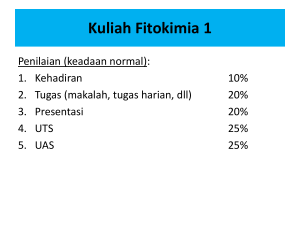 Kuliah Fitokimia 1: Ringkasan dan Penilaian