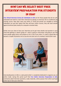 How can we select best Free Interview Preparation for Students In USA