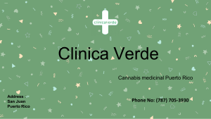 Cannabis medicinal Puerto Rico Clinica Verde