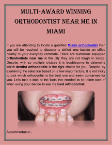 Multi-Award Winning Orthodontist Near Me In Miami
