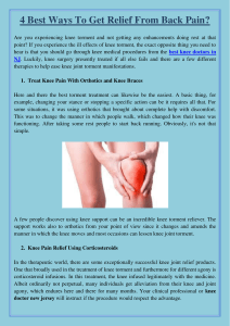 4 Best Ways To Get Relief From Back Pain