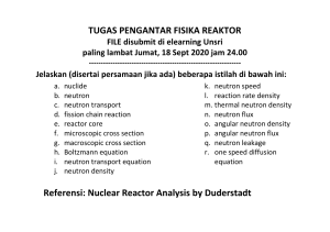 TUGAS III Pengantar Fisika Reaktor 18092020