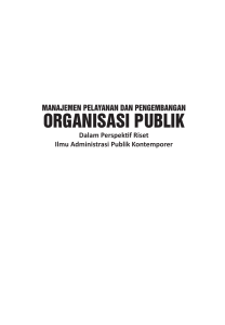 Manajemen Pelayanan Pengembangan Organisasi  Publik