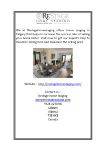 Staging in Calgary  Restagehomestaging.com