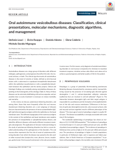 Oral autoimmune vesicobullous diseases Classification, clinical presentations, molecular mechanisms, diagnostic algorithms, and management