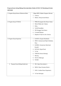 Program Kerja Rohis Ekstrakurikuler SMAN 10 Palembang 2019/2020