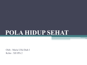 POLA HIDUP SEHAT (Maria Ulfa DI)