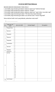 Lembar Kerja Uji Zat Aditif Pada Makanan