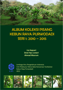 Hapsari et al. 2015. Album Koleksi Pisang Kebun Raya Purwodadi Seri 1 2010 - 2015