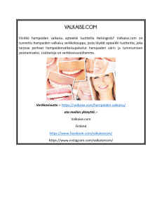 Hampaiden valkaisuapteekki Valkaise.com