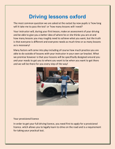 driving lessons oxford