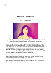 Perbatasan - F. Dewi Ria Utari - SASTRAMEDIA.COM