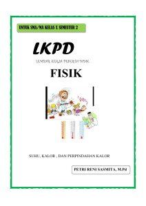 LKPD Fisika Kelas X: Suhu, Kalor, dan Perpindahan Kalor