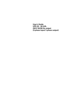 UPS 30kVA manual ENG 1026743 rev B