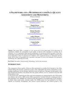 A Framework And A Methodology For Data Quality Ass