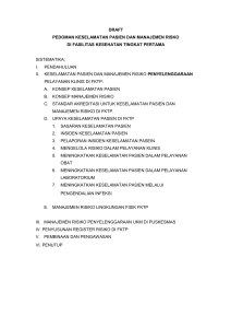 DRAFT PEDOMAN KESELAMATAN PASIEN DAN MANAJEMEN RISKO   FKTP edit 9 Nov 2016