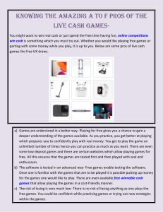 Knowing the amazing A to F pros of the live cash games-