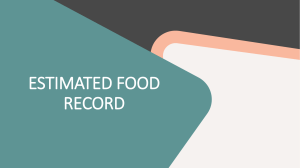 7.Estimated Food Record