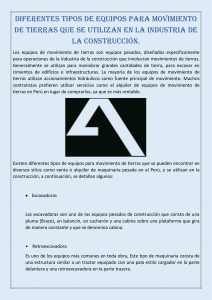 Diferentes tipos de equipos para movimiento de tierras que se utilizan en la industria de la construcción.1