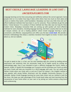 Best Creole Language Learning In Low Cost 