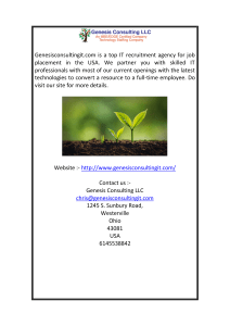 Agencies for Job Placement in USA  Genesisconsultingit.com
