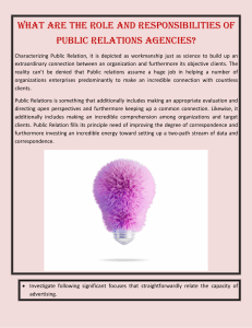 What Are The Role And Responsibilities Of Public Relations Agencies