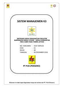Penggantian Isolator Suspension 70kV/150kV: Instruksi Kerja PLN