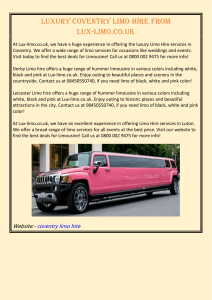Luxury Coventry Limo Hire from Lux-limo.co.uk