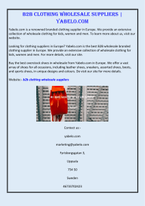 B2B Clothing Wholesale Suppliers  Yabelo.com