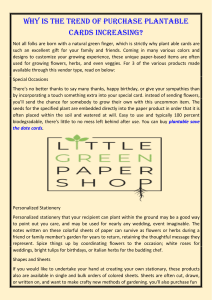 Why is the trend of Purchase plantable cards increasing