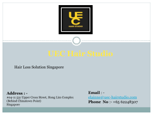 Hair Loss Solution Singapore UEC Hair Studio