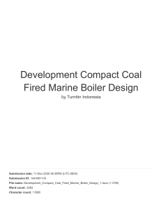 Development Compact Coal Fired Marine Boiler Design