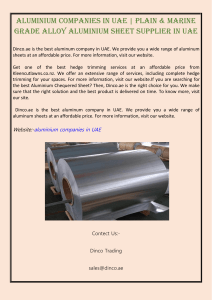 aluminium companies in UAE  Plain & Marine Grade Alloy Aluminium Sheet Supplier in UAE
