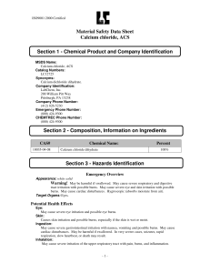 msds cacl2