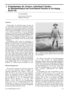 1984 A. N. Daldjoeni. Pranatamangsa, the Javanese Agricultural Calendar - Its Bioclimatological and Sociocultural Function in Developing Rural Life