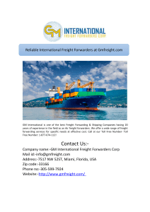 Reliable International Freight Forwarders at Gmfreight.com