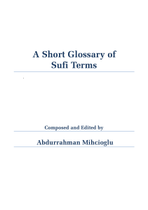 A Short Glossary of Sufi Terms
