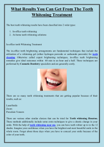 What Results You Can Get From The Teeth Whitening Treatment