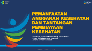 pemanfaatan anggaran kesehatan dan tantangan pembiayaan kesehatan