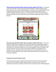 Obat Kencing Sakit ISK Infeksi Saluran Kemih Ampuh COD Tebet
