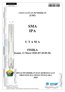 SOAL USP FISIKA SMA 2020