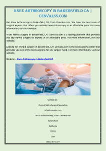 Knee Arthroscopy in Bakersfield Ca  Cenvalss.com