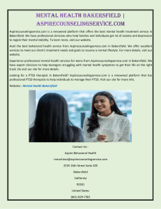 Mental Health Bakersfield  Aspirecounselingservice.com