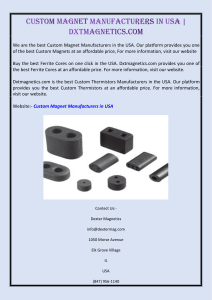 Custom Magnet Manufacturers in USA  Dxtmagnetics.com